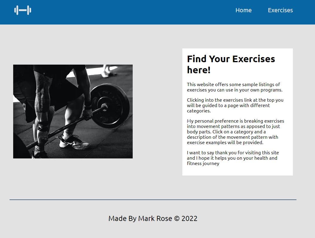 Exercise Database